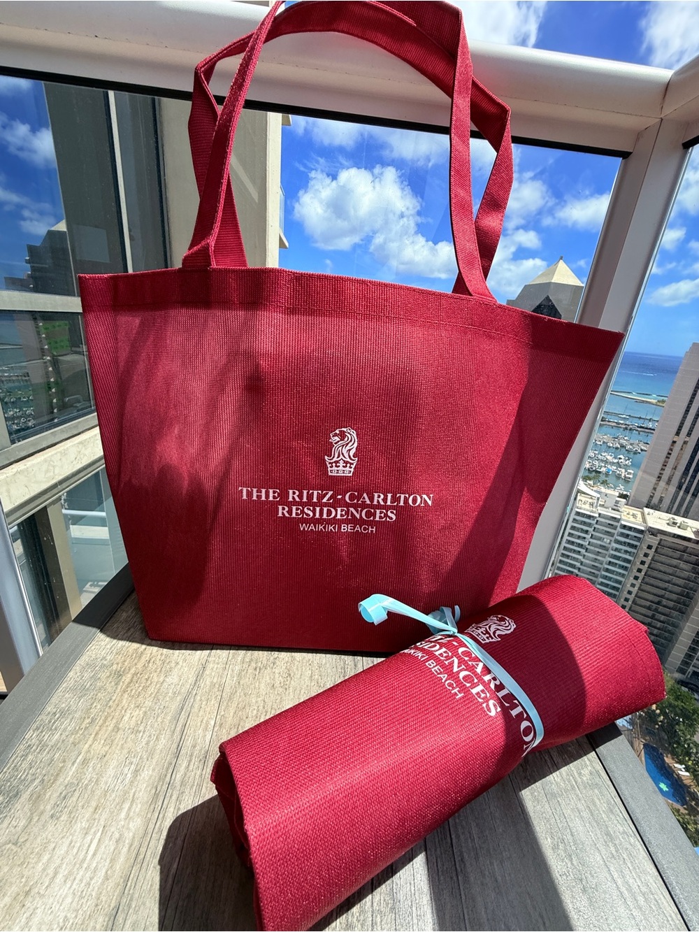 Ritz-Carlton Residences Waikiki Beach Hawaii Large Tote Bag Lightweight Shopper